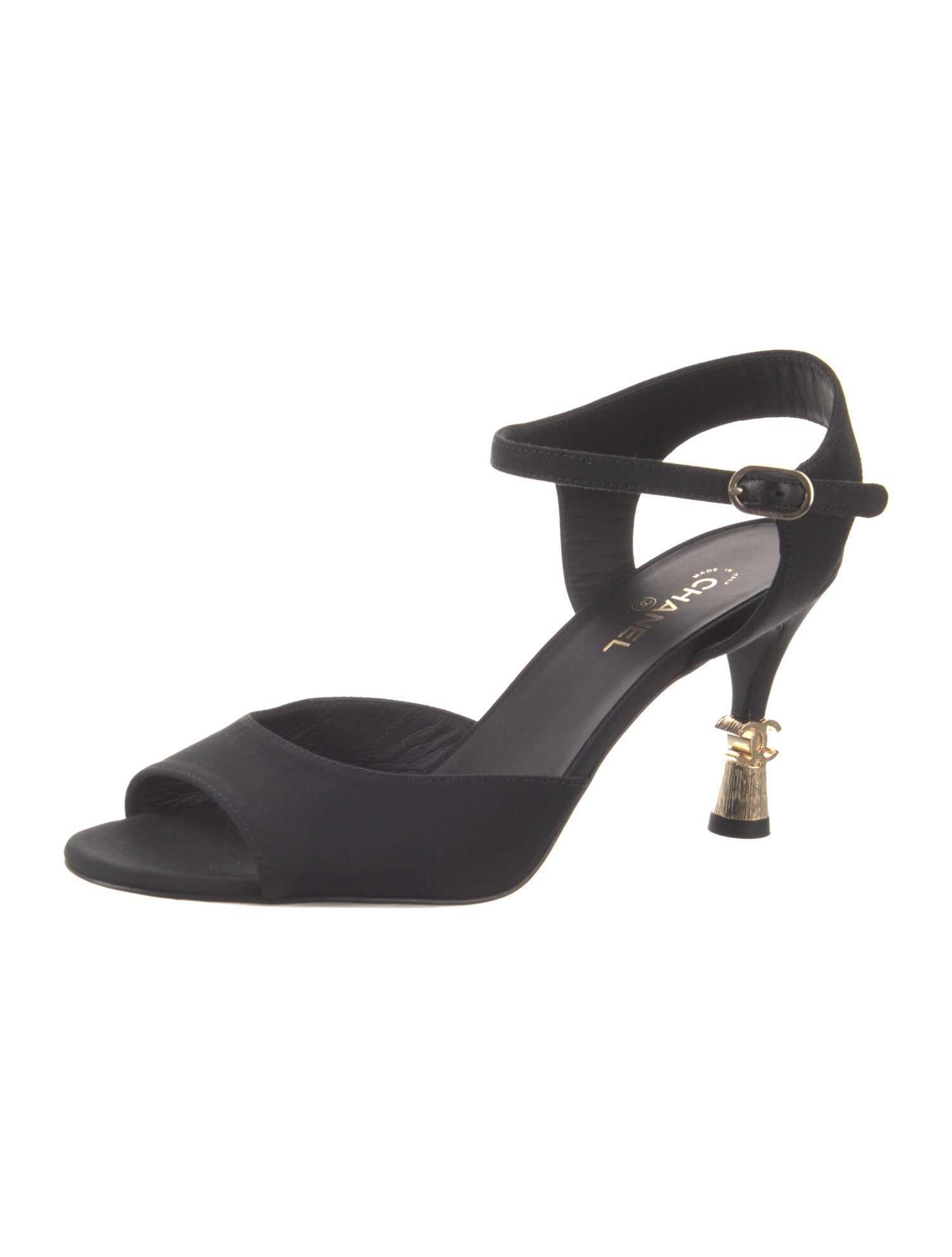 Chanel Interlocking CC Logo Canvas Sandals