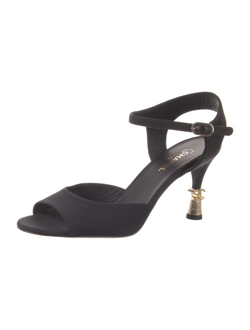 Chanel Interlocking CC Logo Canvas Sandals