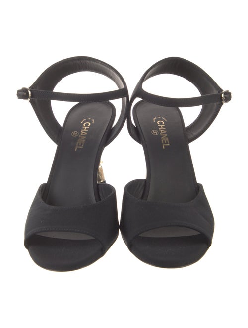 Chanel Interlocking CC Logo Canvas Sandals