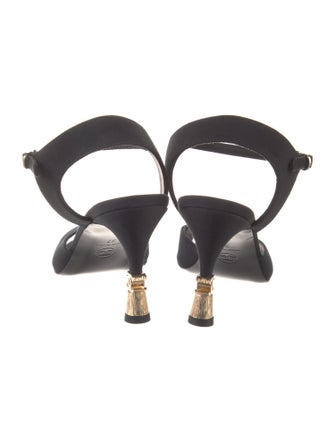 Chanel Interlocking CC Logo Canvas Sandals