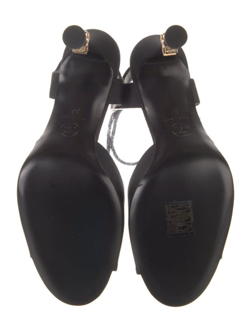 Chanel Interlocking CC Logo Canvas Sandals