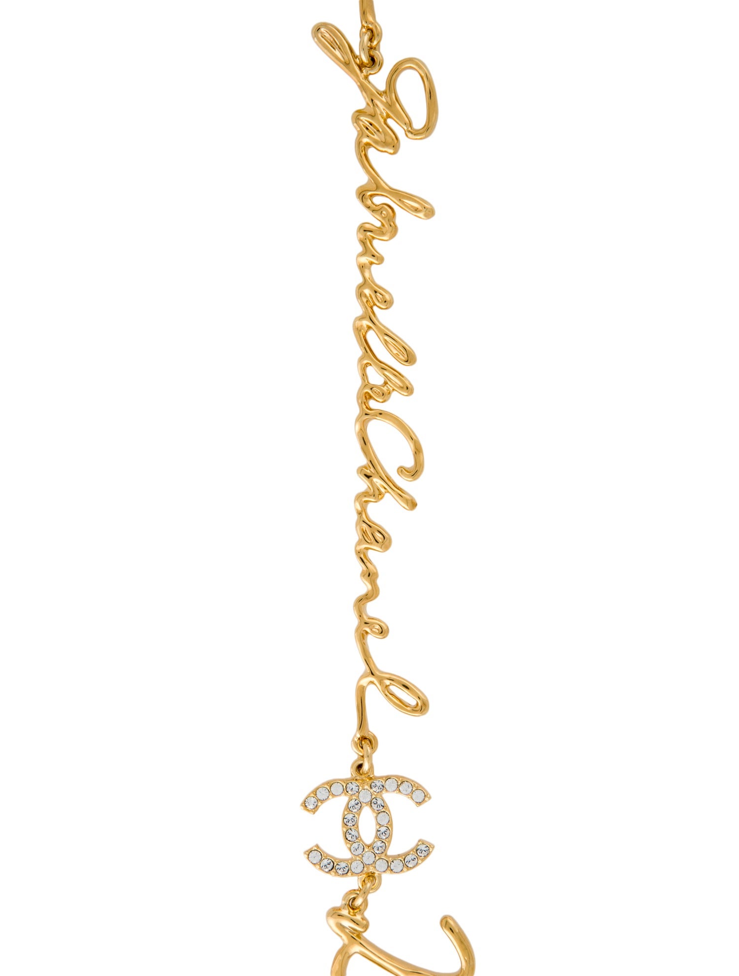 Chanel 2024 Strass 'Mademoiselle' CC Long Necklace