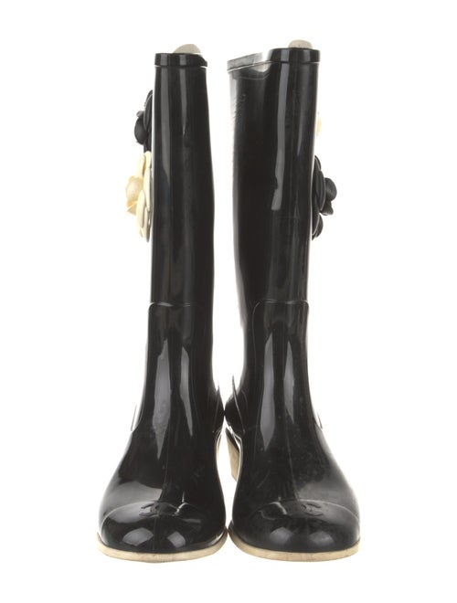 Chanel Vintage Interlocking CC Logo Rain Boots