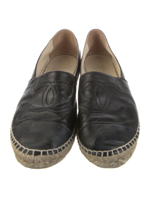 Chanel Leather Whipstitch Trim Espadrilles