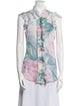 Chanel 2013 Floral Print Button-Up Top