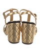 Chanel 2022 Interlocking CC Logo T-Strap Sandals