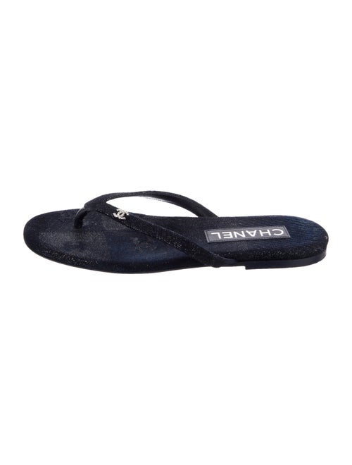 Chanel 2024 Interlocking CC Logo Flip Flops