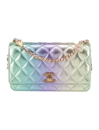 Chanel 2024 Iridescent Rainbow Wallet On Chain