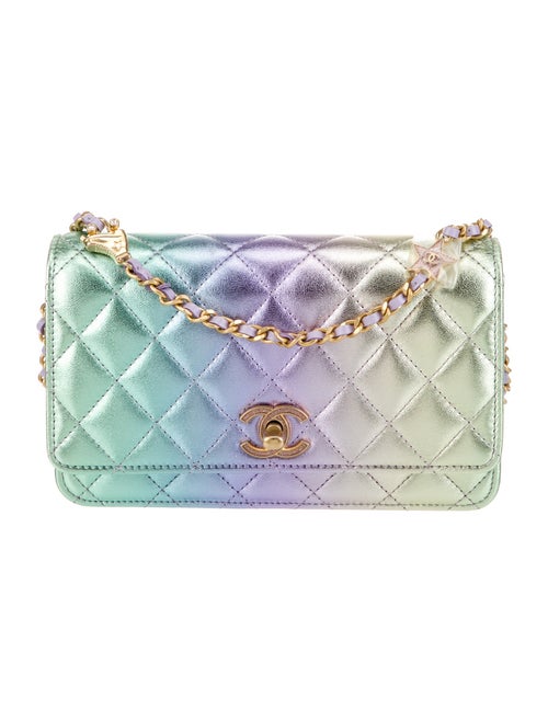 Chanel 2024 Iridescent Rainbow Wallet On Chain