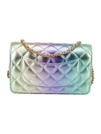 Chanel 2024 Iridescent Rainbow Wallet On Chain