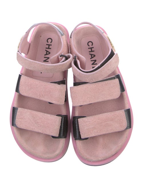 Chanel 2022 Interlocking CC Logo Slingback Sandals