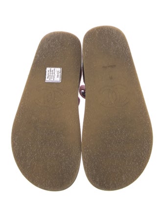 Chanel 2022 Interlocking CC Logo Slingback Sandals