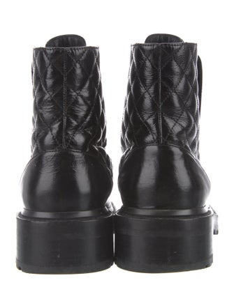 Chanel 2021 Interlocking CC Logo Combat Boots