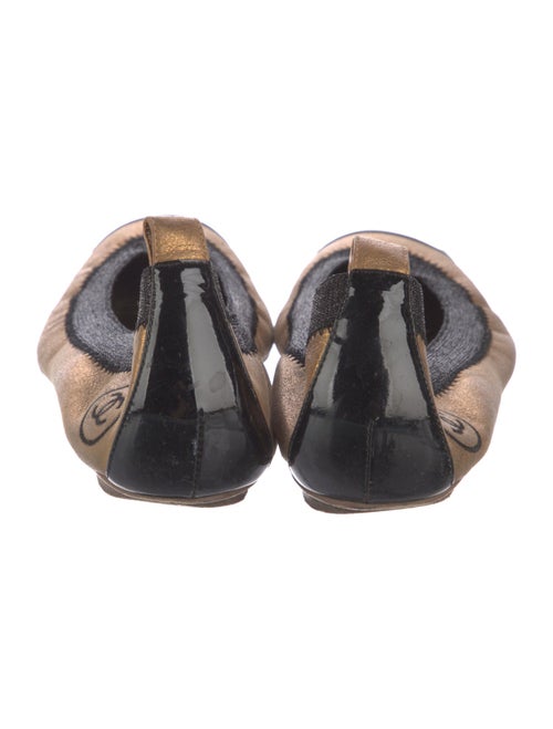 Chanel Interlocking CC Logo Calfskin Ballet Flats
