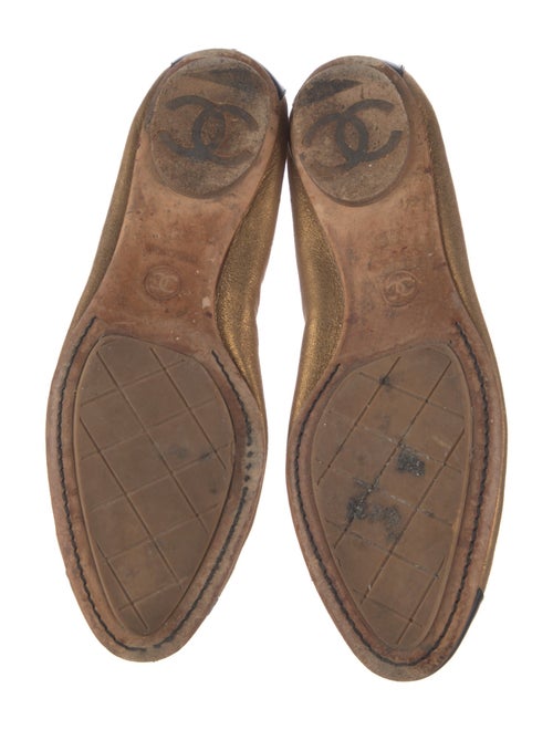 Chanel Interlocking CC Logo Calfskin Ballet Flats