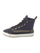 Chanel Interlocking CC Logo Canvas Wedge Sneakers