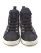 Chanel Interlocking CC Logo Canvas Wedge Sneakers