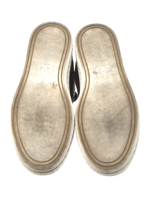 Chanel Interlocking CC Logo Canvas Wedge Sneakers