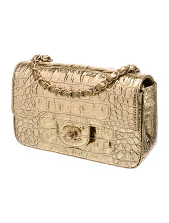 Chanel Small Coco Croc Flap Bag