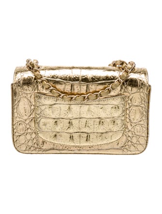 Chanel Small Coco Croc Flap Bag