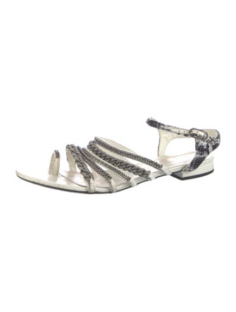 Chanel 2015 Interlocking CC Logo Sandals