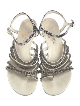 Chanel 2015 Interlocking CC Logo Sandals