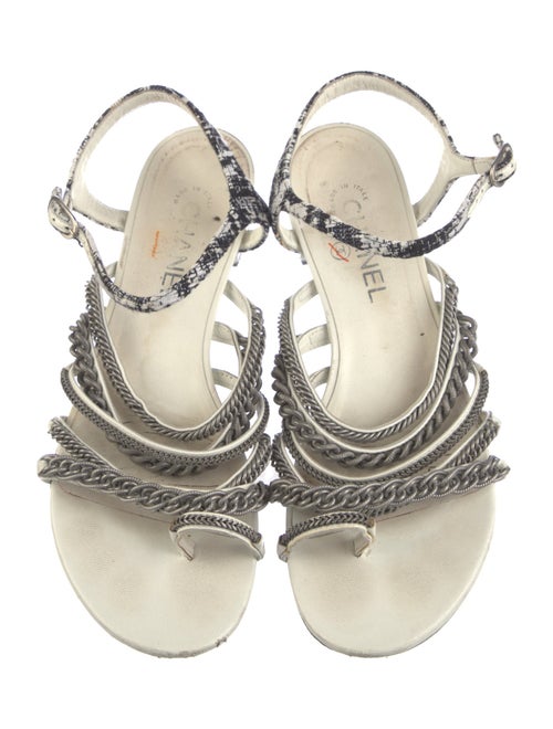 Chanel 2015 Interlocking CC Logo Sandals