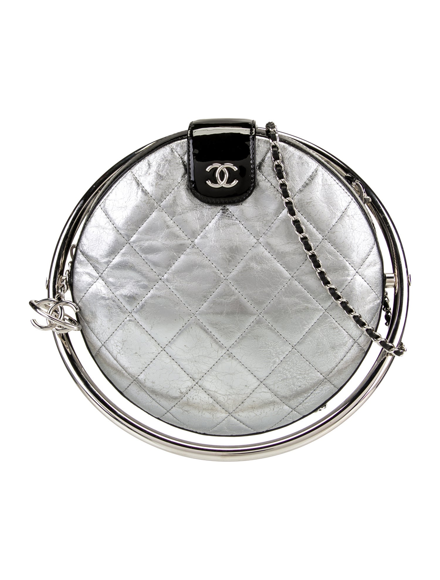 Chanel Metallic Round Minaudiere