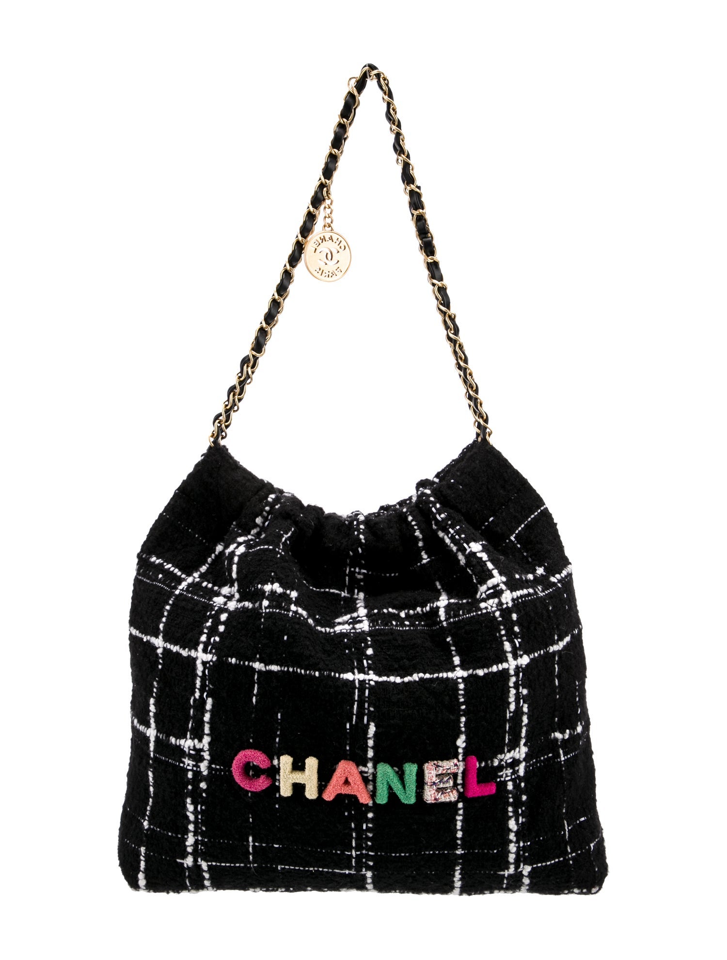 Chanel Tweed 22 Hobo