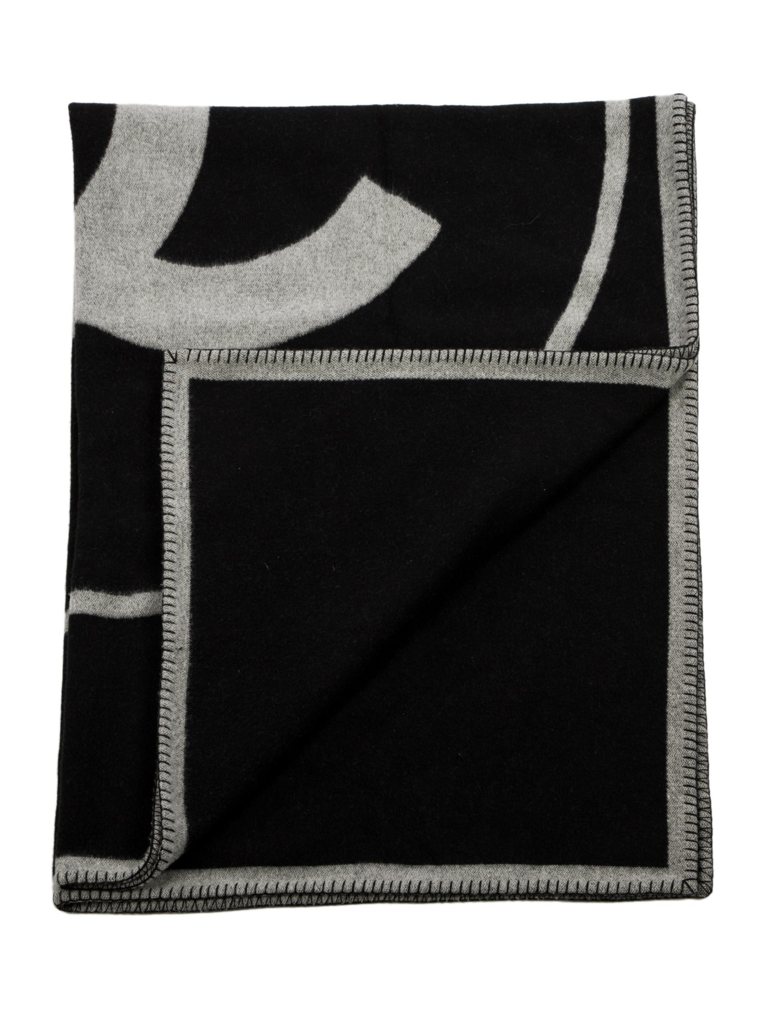 Chanel Merino Wool Blend CC Throw Blanket