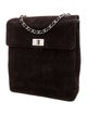 Chanel Suede Square Quilt Shoulder Bag