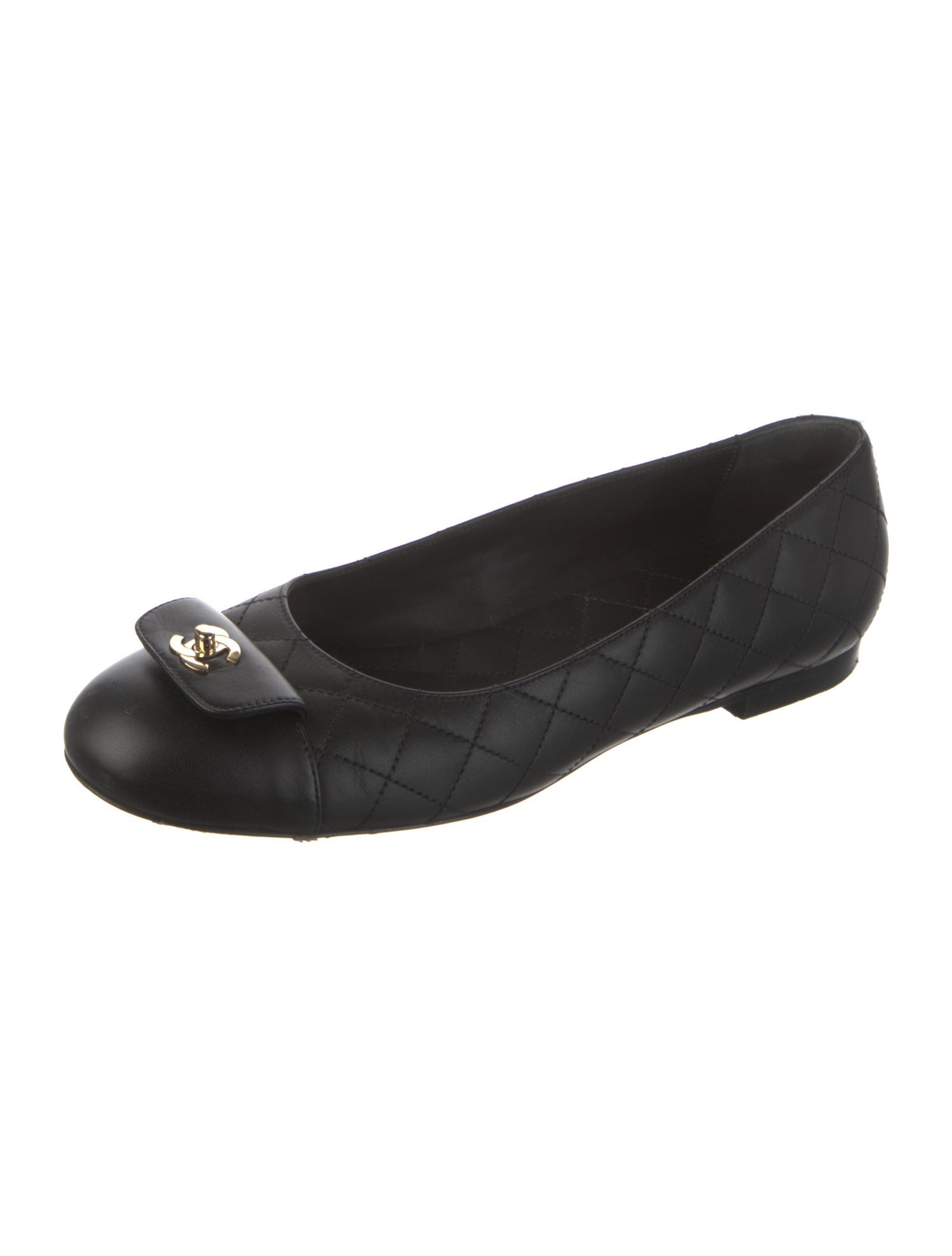 Chanel 2024 Interlocking CC Logo Ballet Flats
