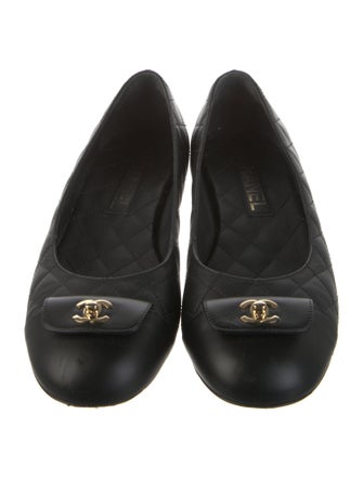 Chanel 2024 Interlocking CC Logo Ballet Flats