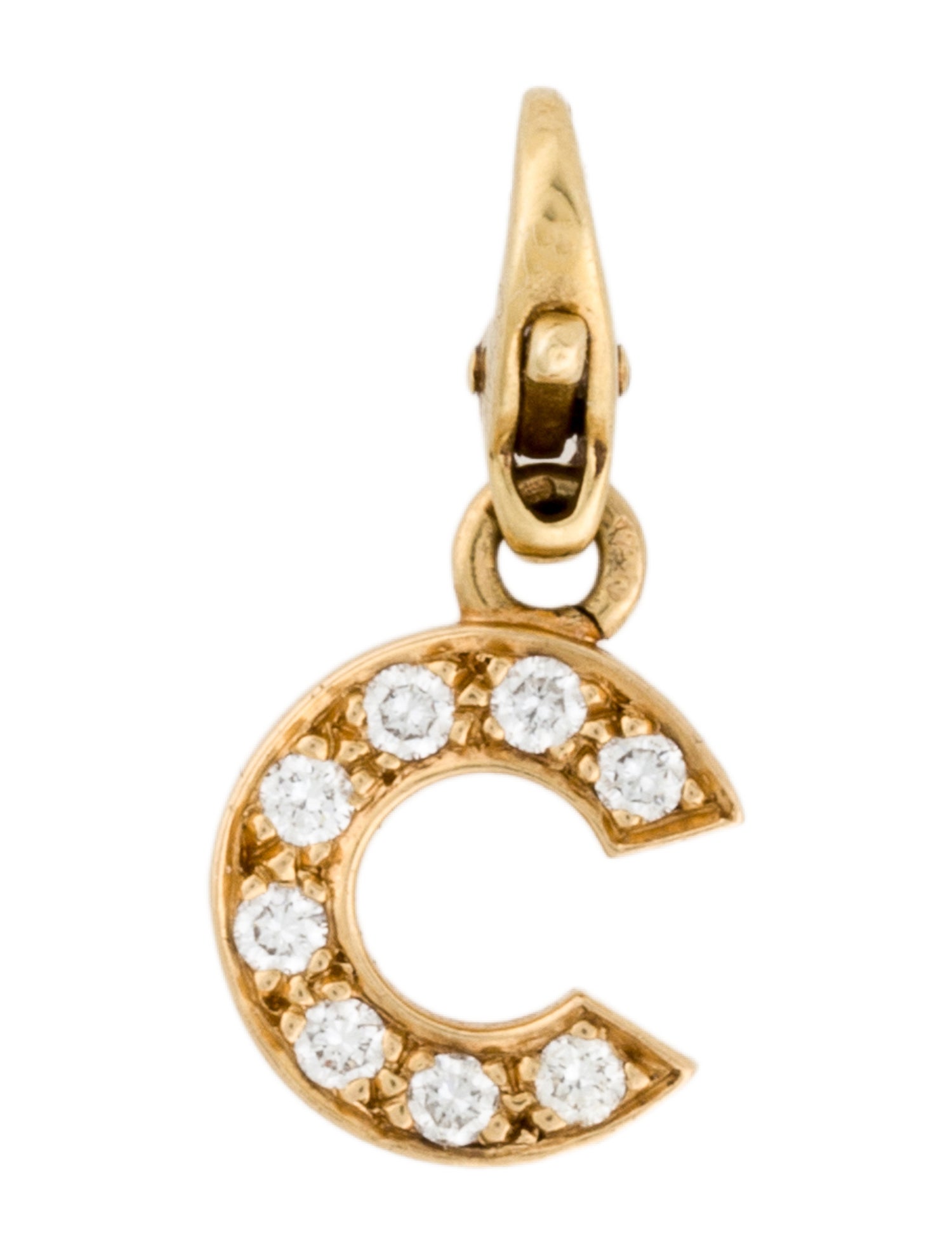 Chanel 18K Diamond 'C' Charm