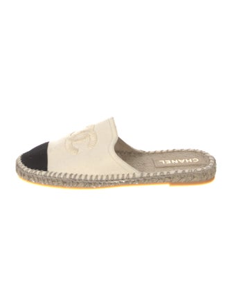 Chanel Interlocking CC Logo Canvas Espadrilles