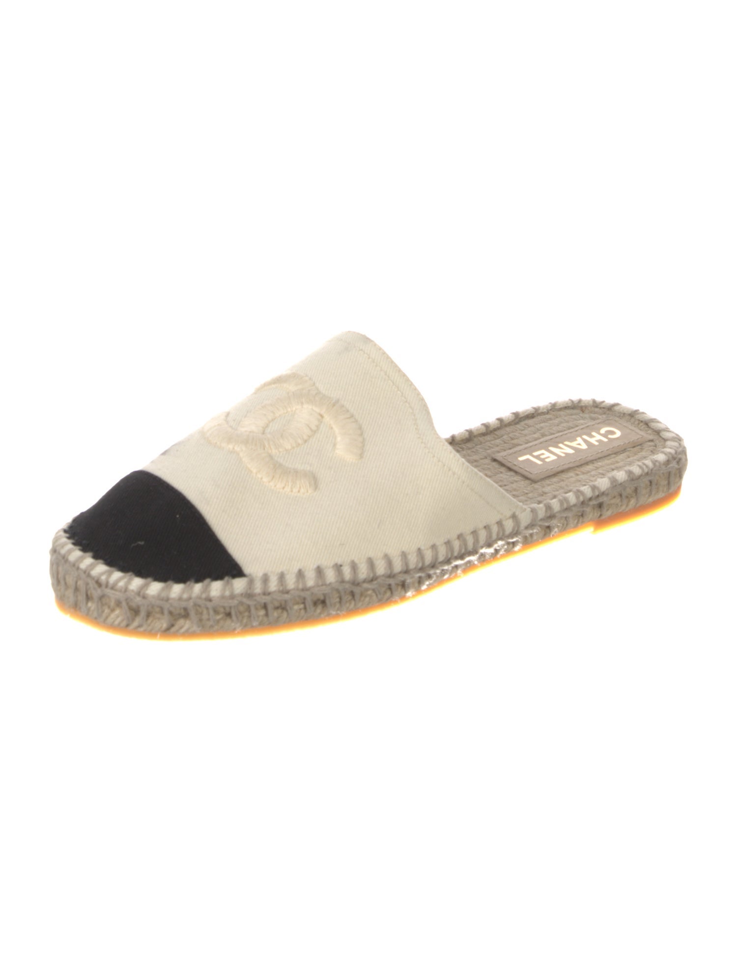 Chanel Interlocking CC Logo Canvas Espadrilles