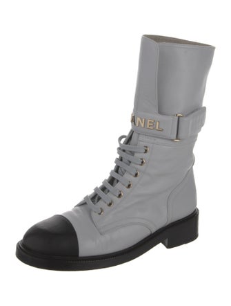 Chanel Leather Combat Boots