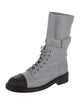 Chanel Leather Combat Boots