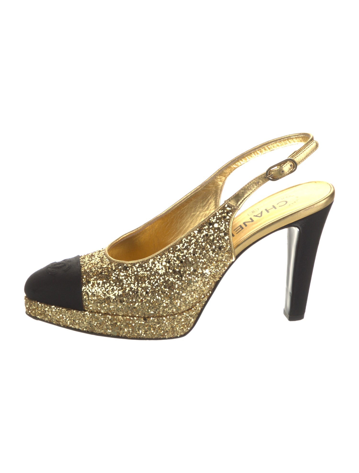 Chanel 2021 Interlocking CC Logo Slingback Pumps