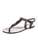 Chanel Interlocking CC Logo Rubber T-Strap Sandals
