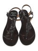 Chanel Interlocking CC Logo Rubber T-Strap Sandals