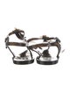 Chanel Interlocking CC Logo Rubber T-Strap Sandals