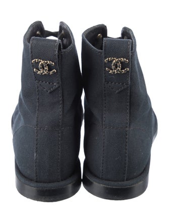 Chanel 2021 Interlocking CC Logo Combat Boots
