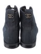 Chanel 2021 Interlocking CC Logo Combat Boots