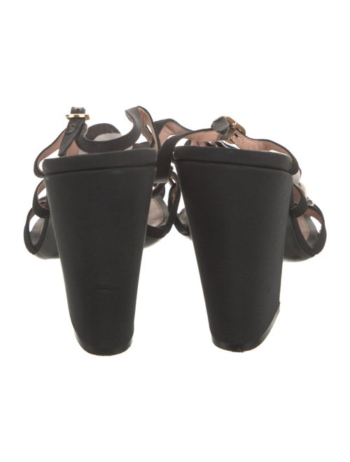 Chanel Interlocking CC Logo Satin Slides