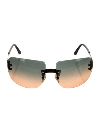 Chanel Interlocking CC Logo Shield Sunglasses