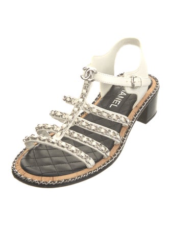 Chanel 2024 Interlocking CC Logo Gladiator Sandals