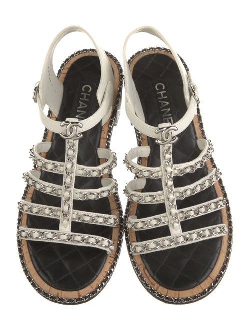 Chanel 2024 Interlocking CC Logo Gladiator Sandals