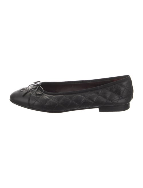 Chanel Interlocking CC Logo Lambskin Ballet Flats