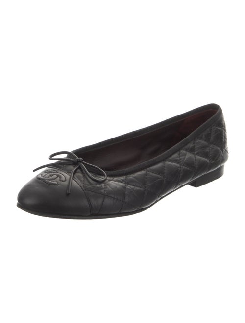 Chanel Interlocking CC Logo Lambskin Ballet Flats